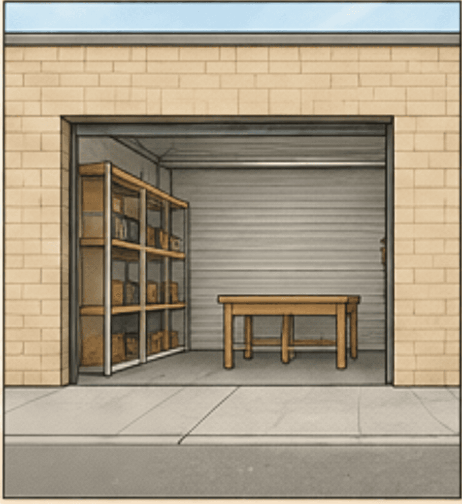 Small business interior repair area