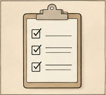 Clipboard representing a home repair punch list