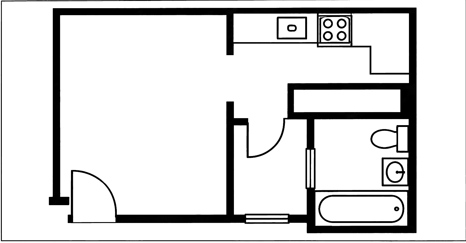 Floor plan illustrating a defined repair scope