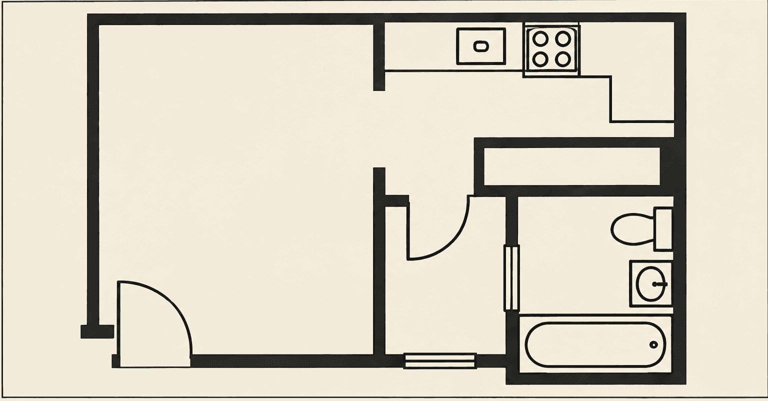 Floor plan illustrating a defined repair scope